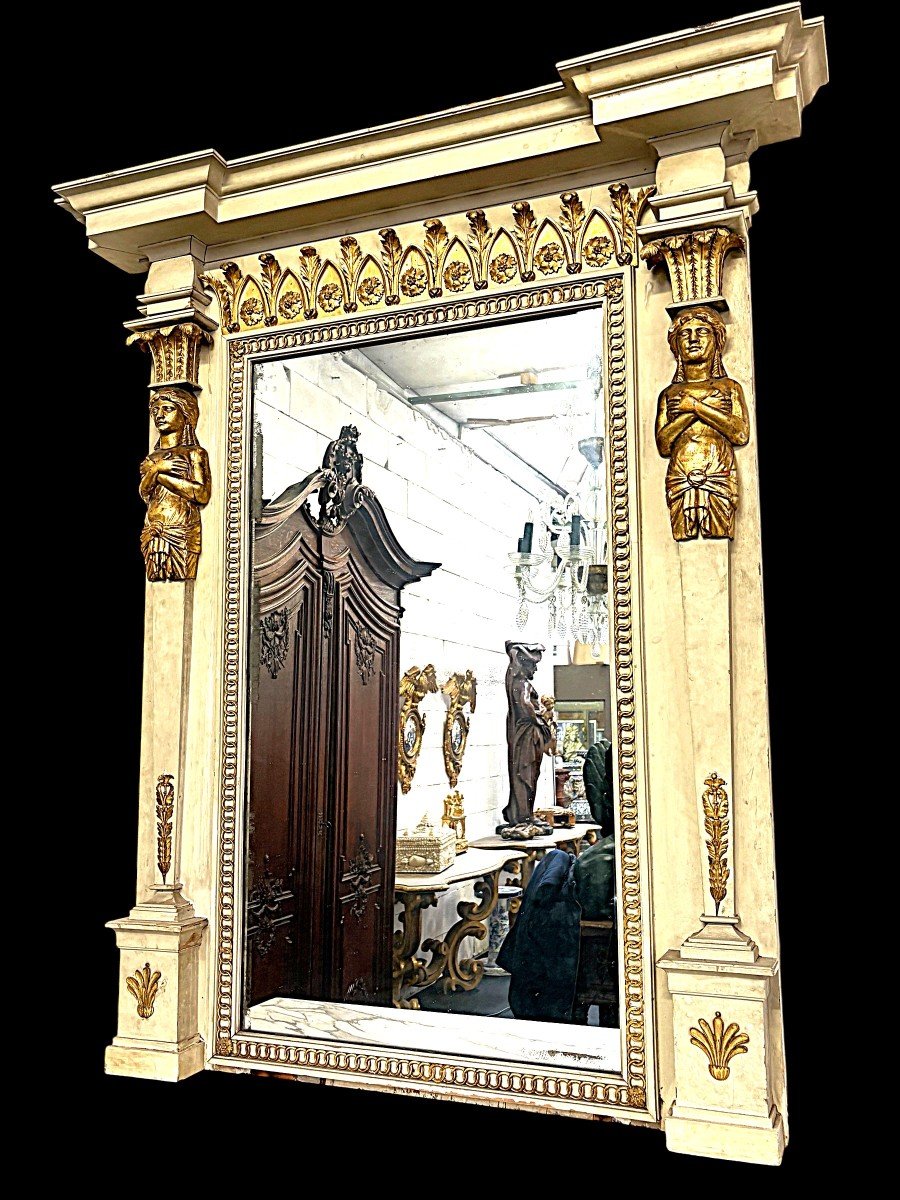 Large Empire-style Console Table With Mirror, 1800–1820 (282.5 Cm)-photo-7