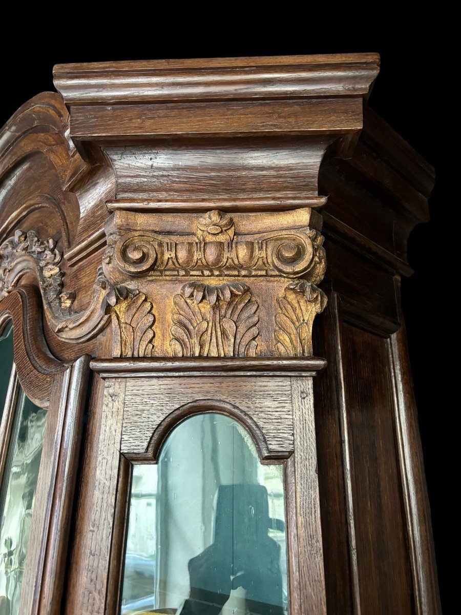 Belle Vitrine De Château En Chêne Du 18ème Siècle.-photo-4