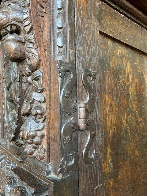 Meuble écossais Spécial En Chêne De Style Renaissance ,début 19ème.-photo-6