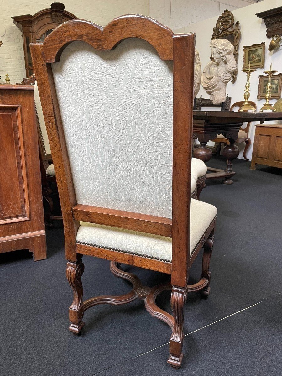 Set Of 10 Regency-style Walnut Chairs, 1900-photo-8