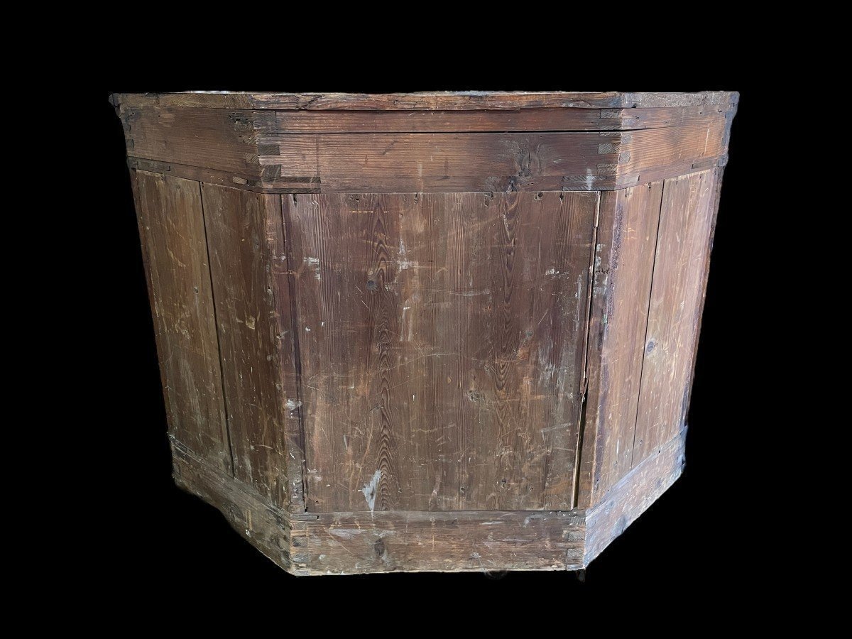 Special Cabinet With Two Large Walnut Sculptures, 19th Century.-photo-7
