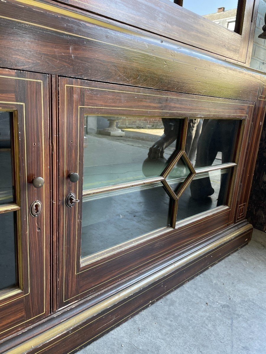 Large, Very Decorative 4-door Bookcase, Circa 1880–1900-photo-3