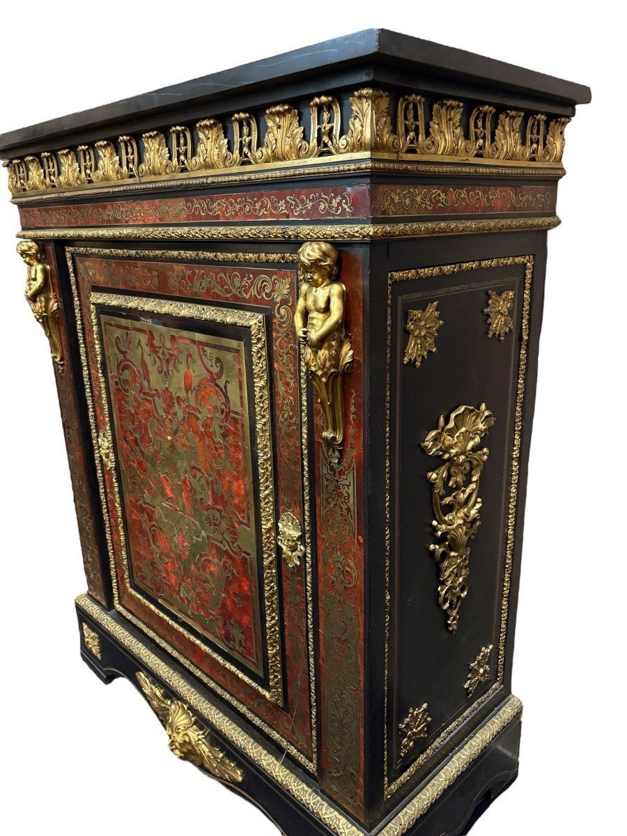 19th-century "boulle" Marquetry Sideboard.-photo-3