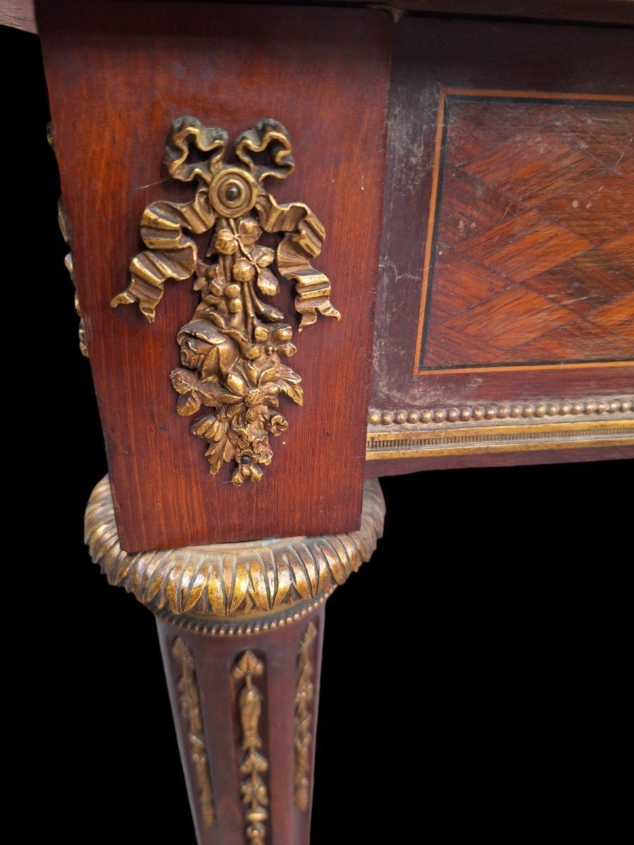 A Beautiful Louis XVI-style Coffee Table/desk, Modeled After A Design By Jean-henri Riesener.-photo-1