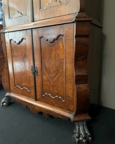 Belle Cabinet à 4 Portes En Noyer, Hollande 18ème.-photo-5