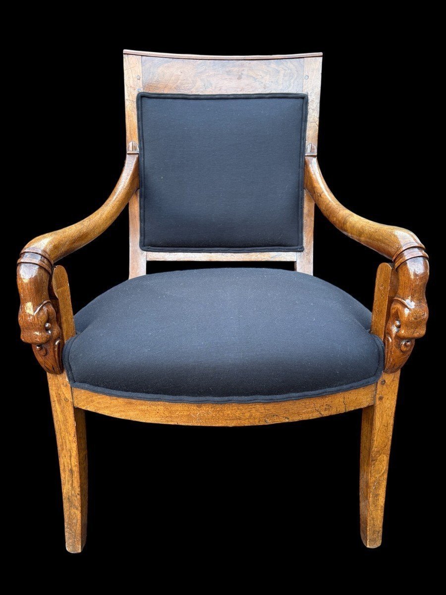 Set Of 6 Charles X Armchairs, 19th Century.-photo-1