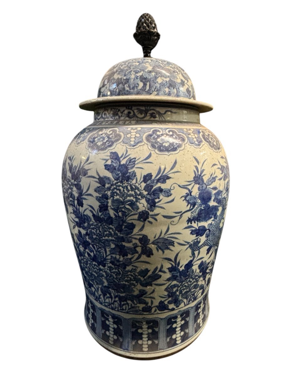 Très grand Potiche en Porcelaine De Chine , Hauteur : 90 Cm-photo-8