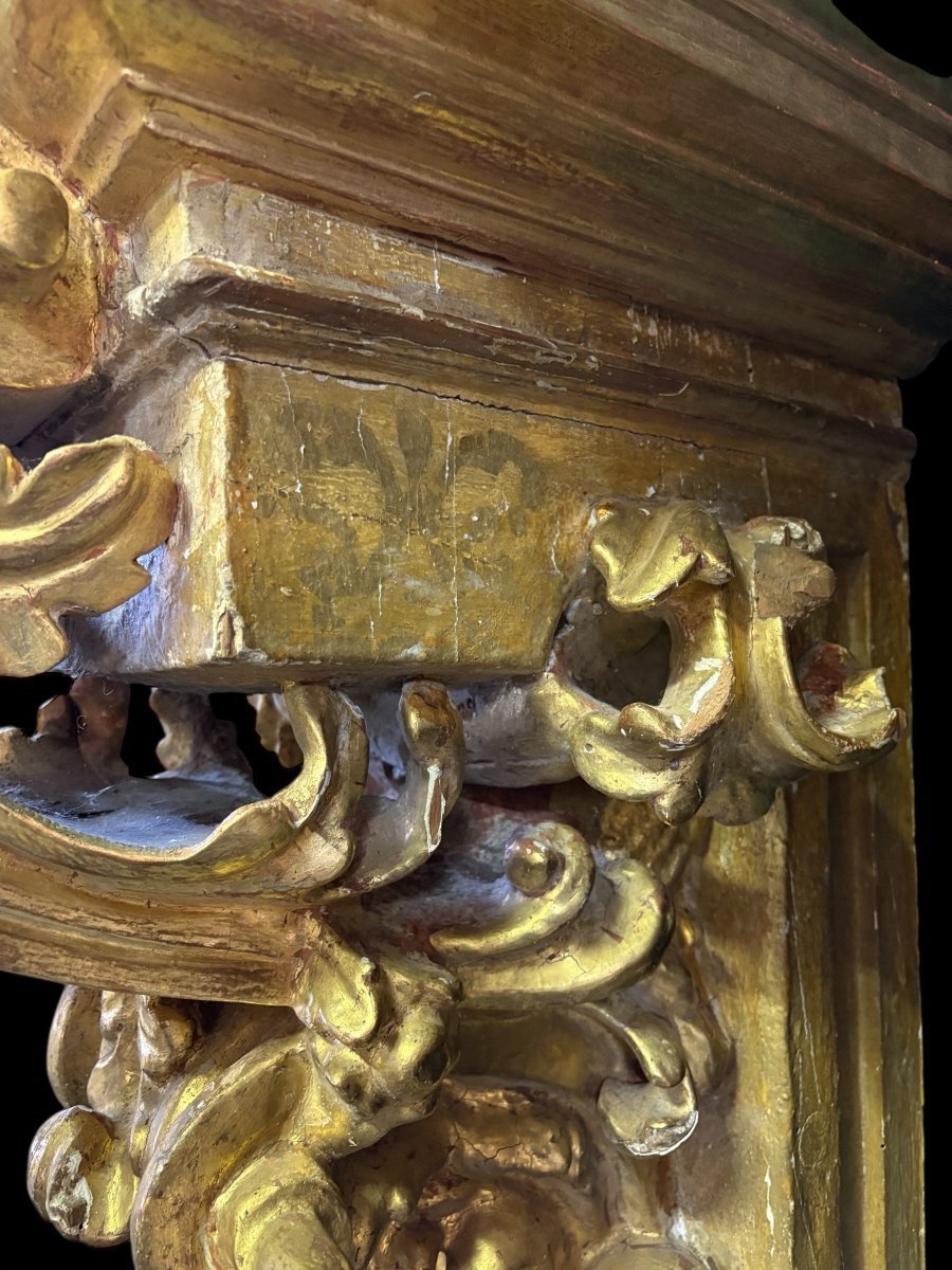 Paire de consoles baroques italiennes du 17ème siècle.-photo-5