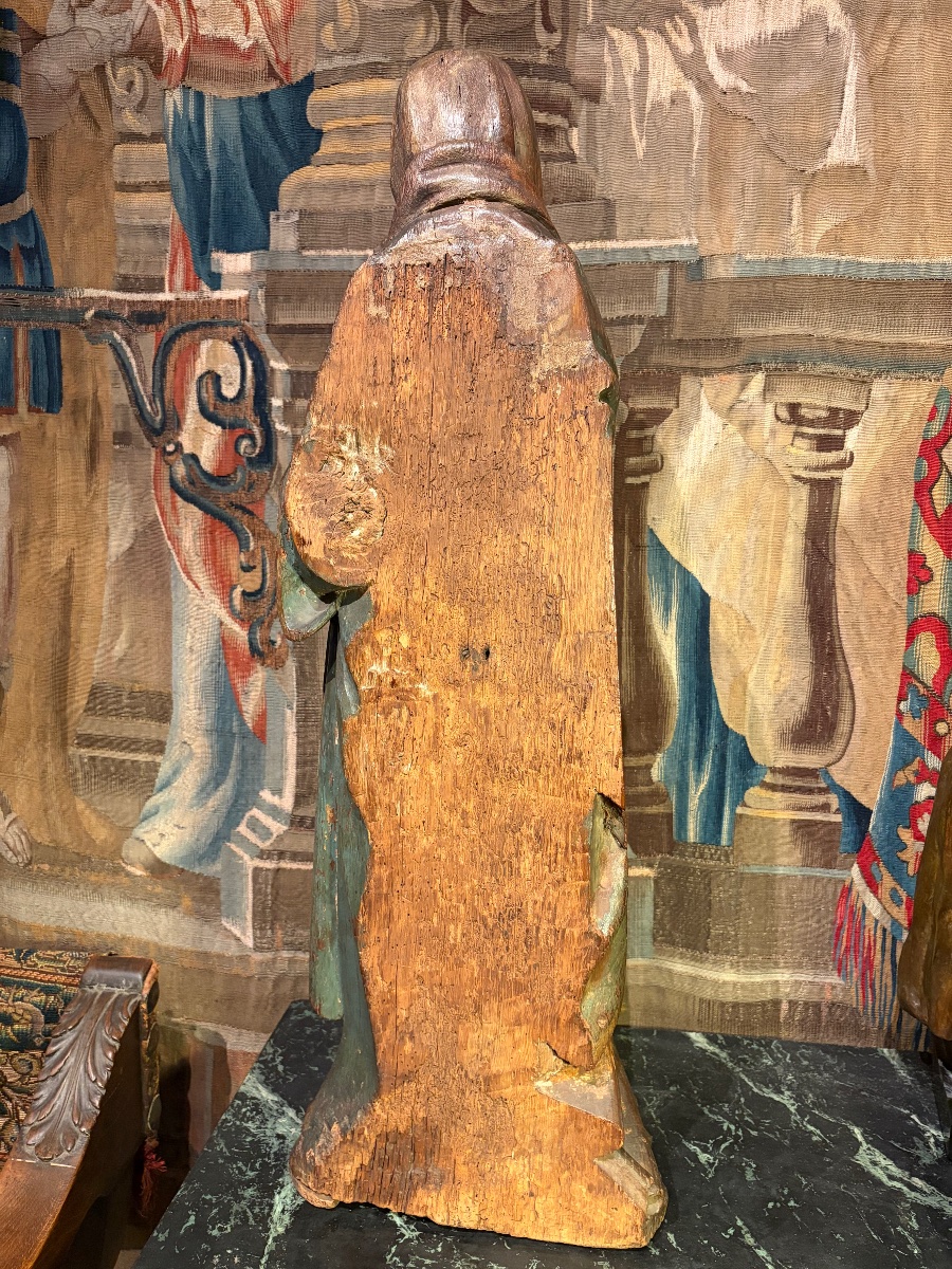 "the Virgin And Child," In Polychrome Oak, 16th Century -photo-3