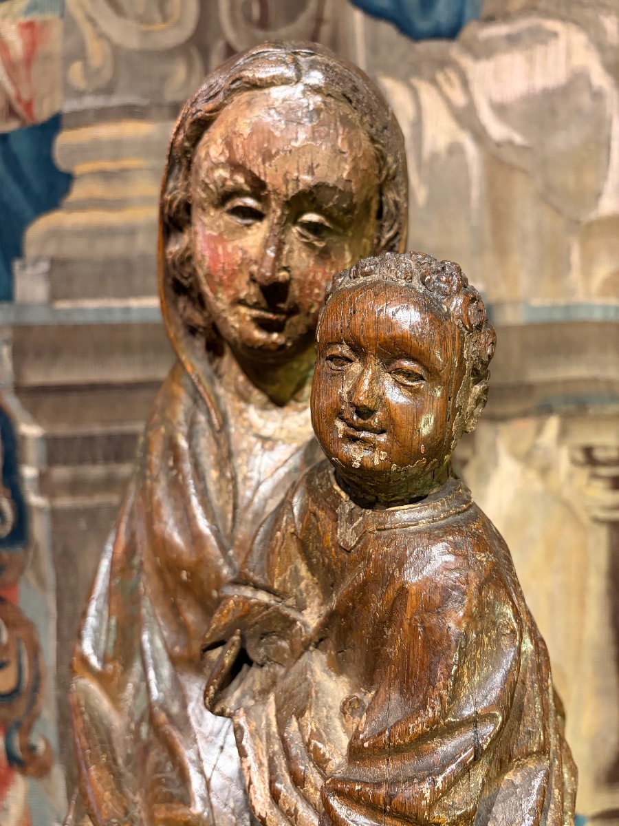"the Virgin And Child," In Polychrome Oak, 16th Century -photo-4