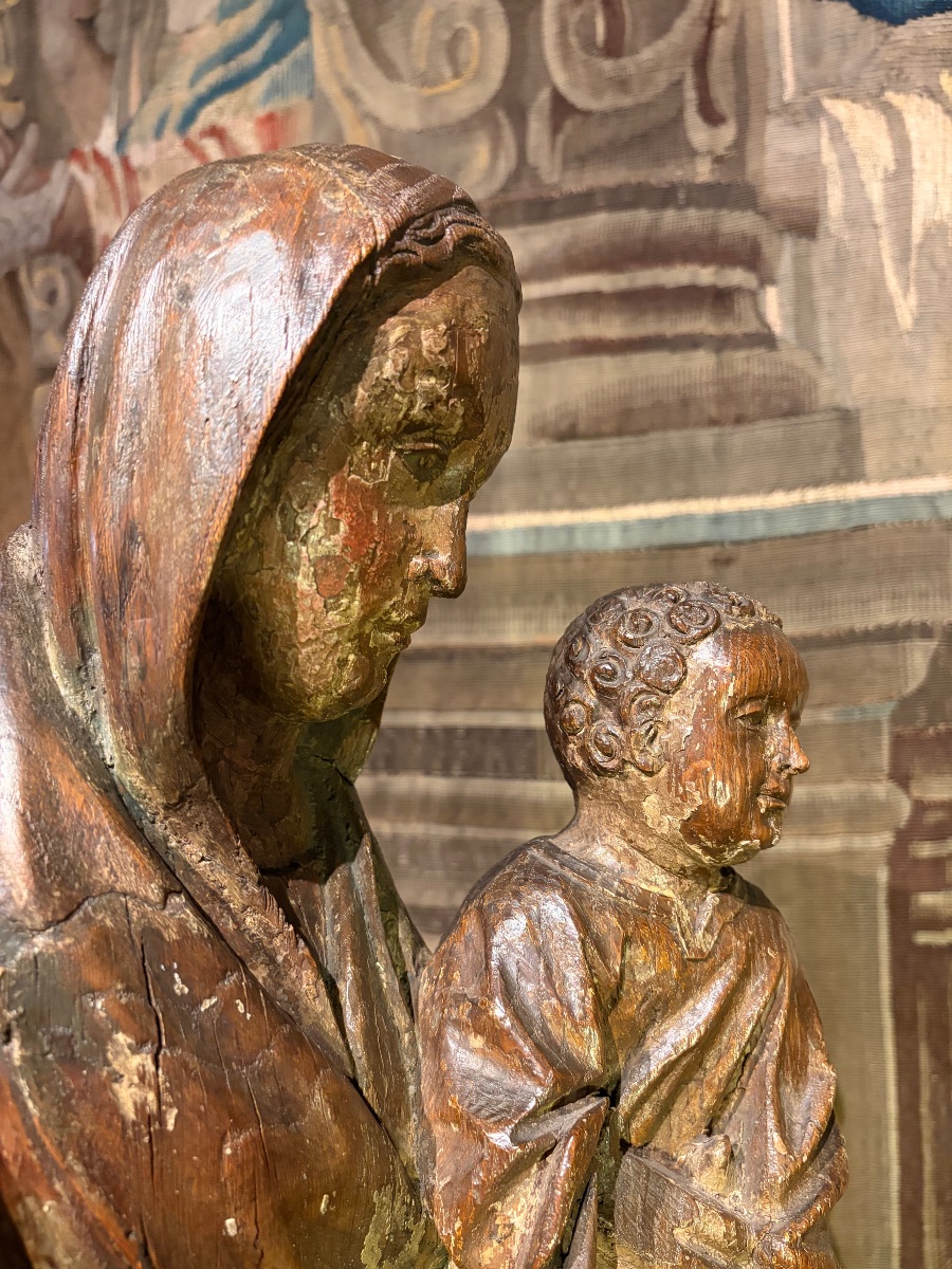 "the Virgin And Child," In Polychrome Oak, 16th Century -photo-7
