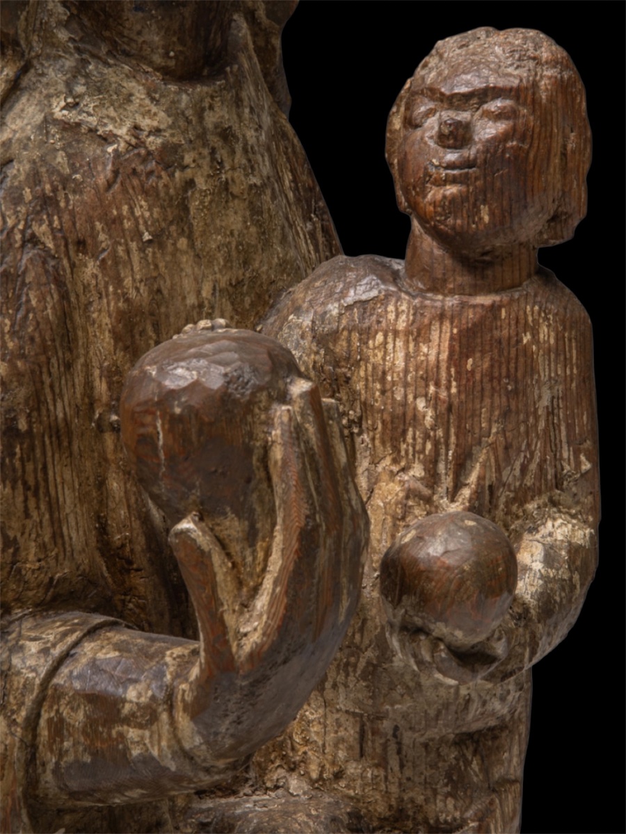 A 14th-century Wooden Sculpture Depicting The “sedes Sapientiae.”-photo-1