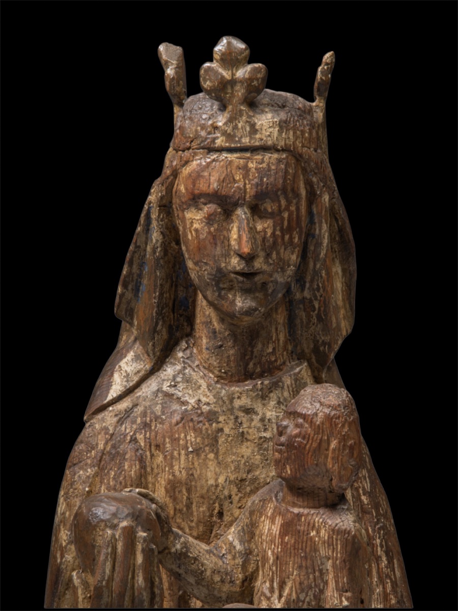 A 14th-century Wooden Sculpture Depicting The “sedes Sapientiae.”-photo-2