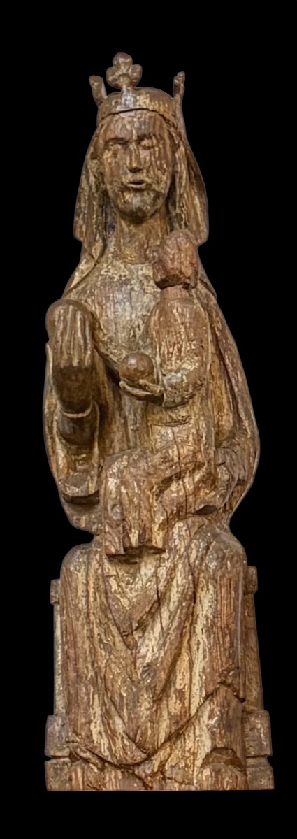 A 14th-century Wooden Sculpture Depicting The “sedes Sapientiae.”
