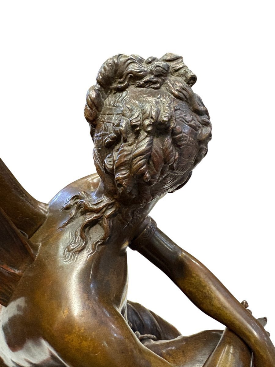 Beautiful Bronze Sculpture Titled “nymph,” By E. Laurent, 19th Century.-photo-5