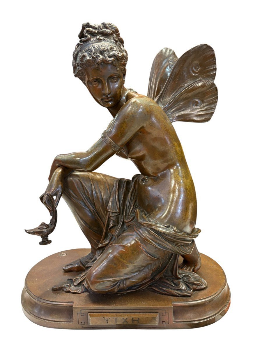 Beautiful Bronze Sculpture Titled “nymph,” By E. Laurent, 19th Century.