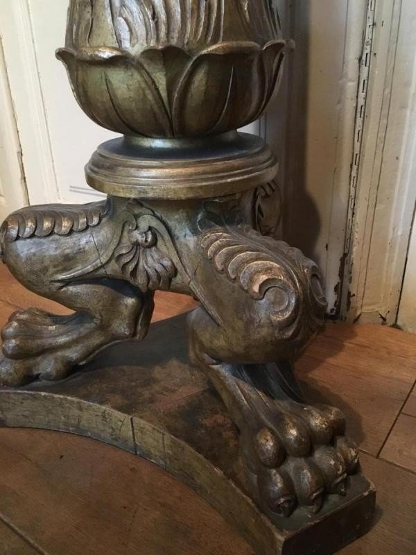 Large Carved And Polychrome Wooden Eagle, 18th Century.-photo-6