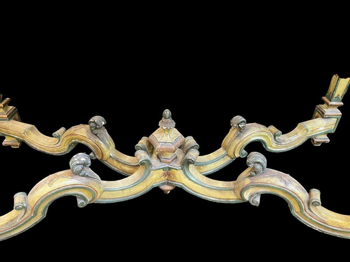 Late 19th-century Regency-style Painted Wooden Center Table.-photo-6