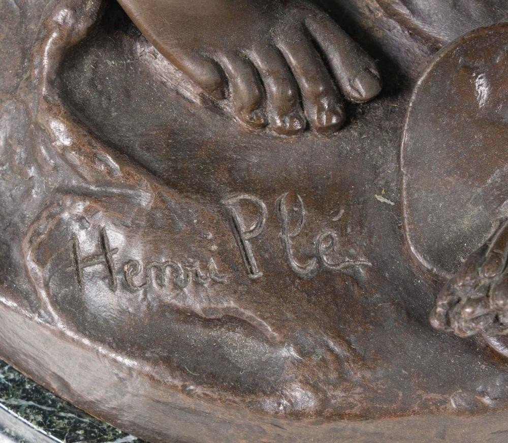 Bronze Sculpture “allegory Of The Arts” By Henri Plé, 19th Century.-photo-1