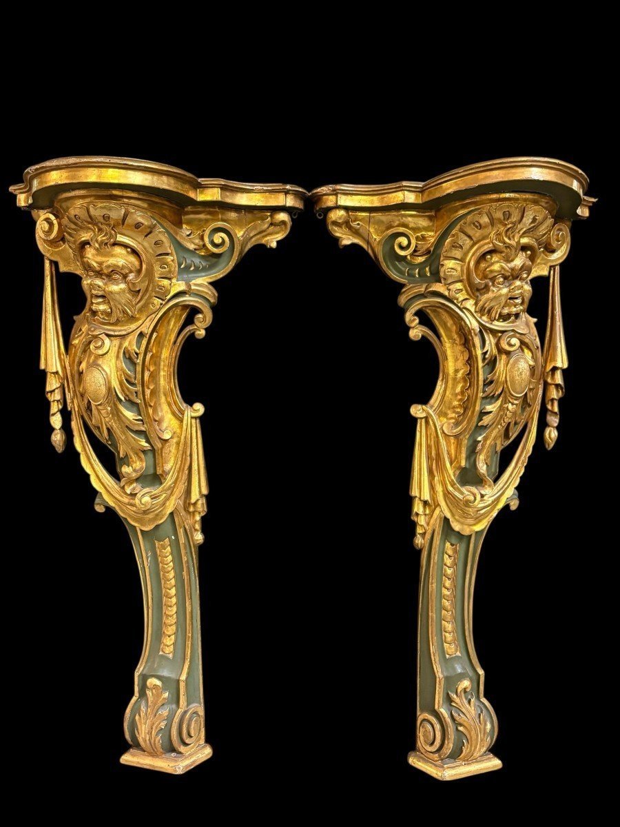 A Pair Of Elegant 18th-century Italian Wall Sconces.-photo-3