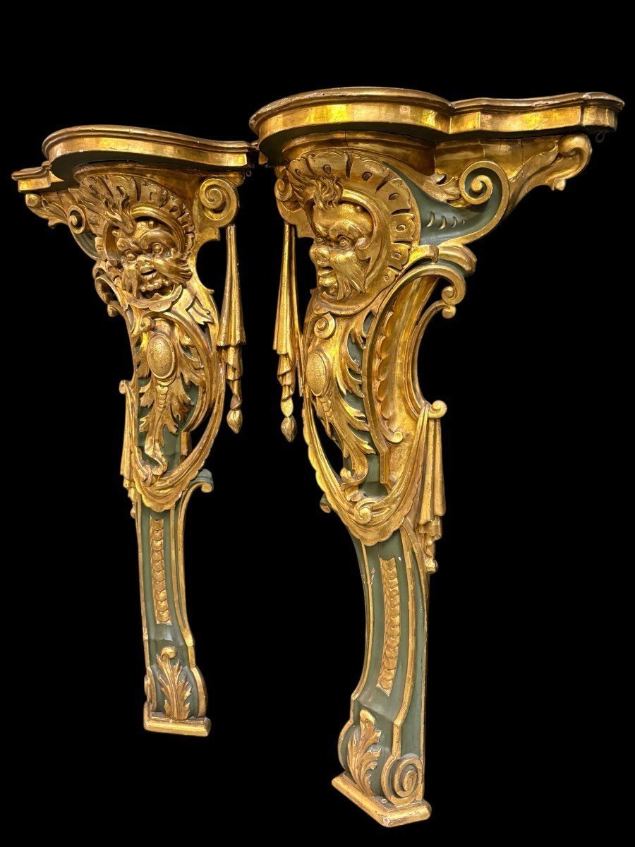 A Pair Of Elegant 18th-century Italian Wall Sconces.-photo-4