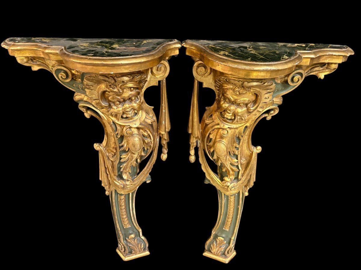 A Pair Of Elegant 18th-century Italian Wall Sconces.-photo-3