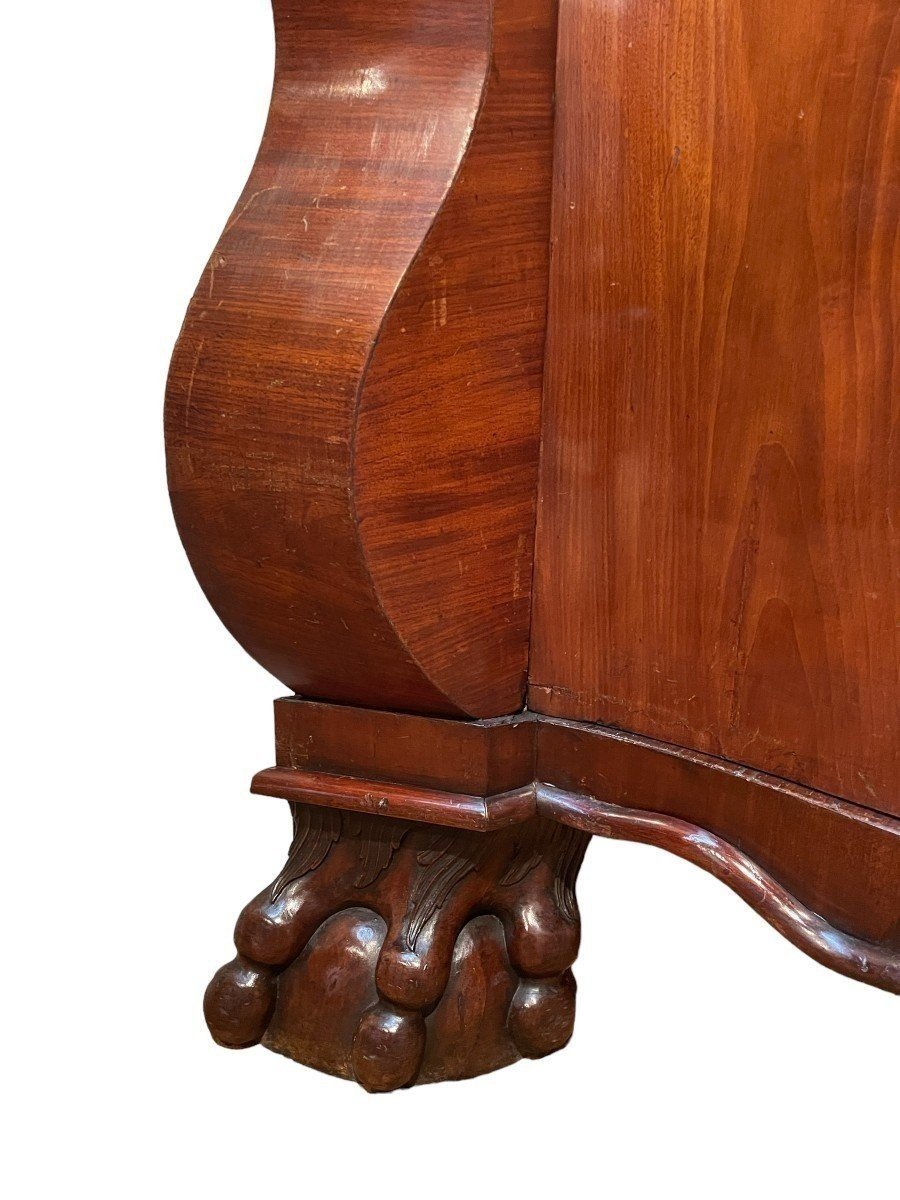 Beautiful Large 18th-century Dutch Mahogany Corner Cabinet.-photo-5