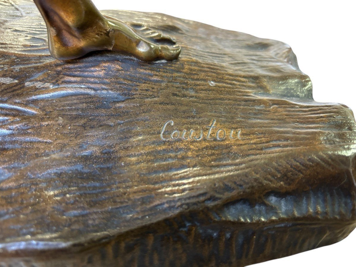 Bronze Sculpture By Guillaume Coustou, “the Horse Of Marly,” 19th Century.-photo-1