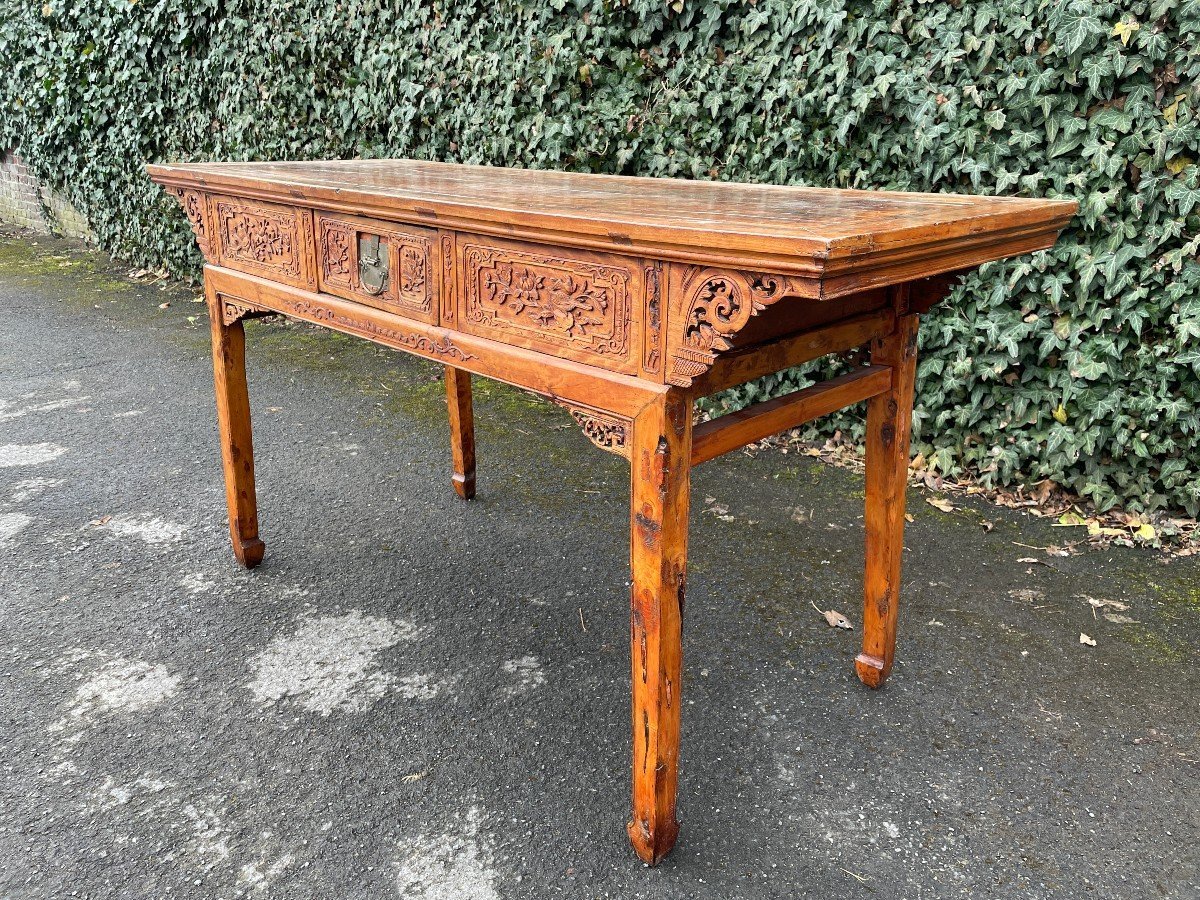 Grand Table Centrale/console Décorative, Chinois 19ème