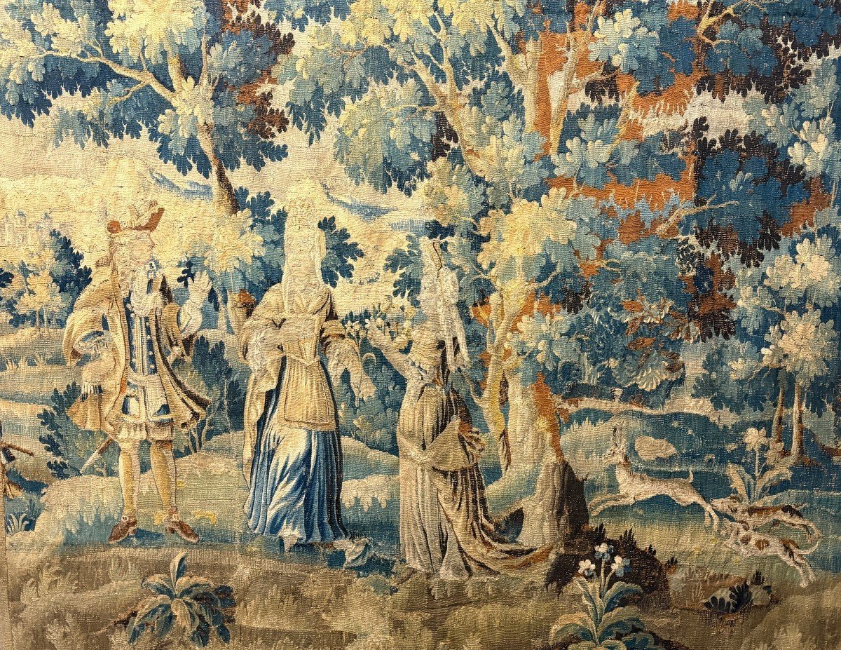 17th-century Flemish "verdure" Wool Tapestry. (290 X 290 Cm)-photo-2