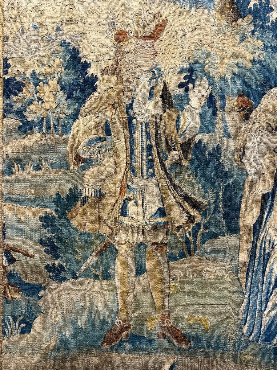 17th-century Flemish "verdure" Wool Tapestry. (290 X 290 Cm)-photo-3