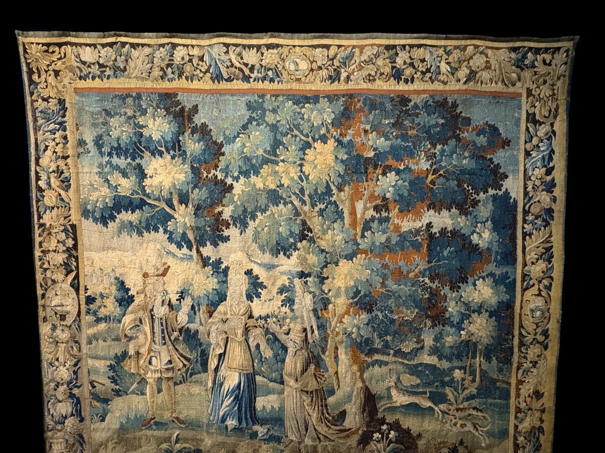 17th-century Flemish "verdure" Wool Tapestry. (290 X 290 Cm)-photo-4
