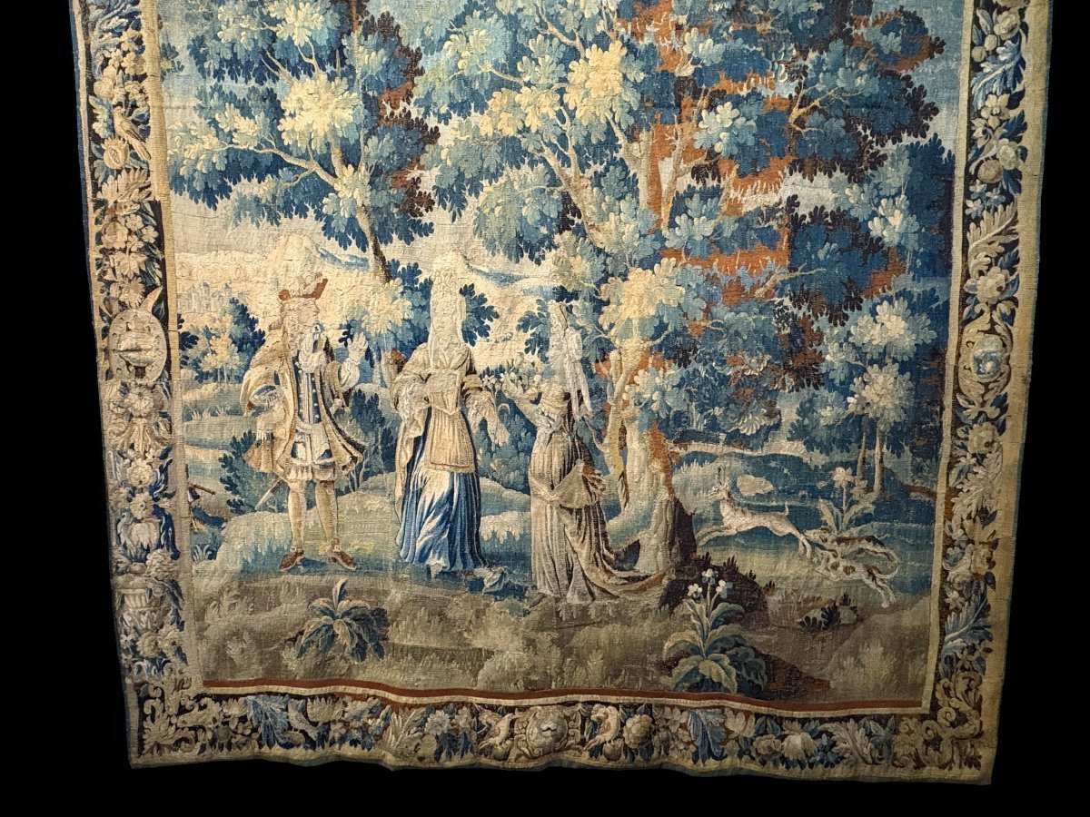 17th-century Flemish "verdure" Wool Tapestry. (290 X 290 Cm)-photo-1