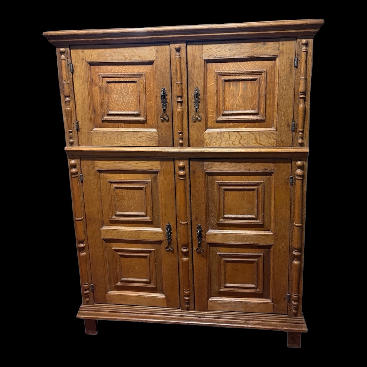 A Four-door Cabinet Made Of Bleached Oak -photo-3