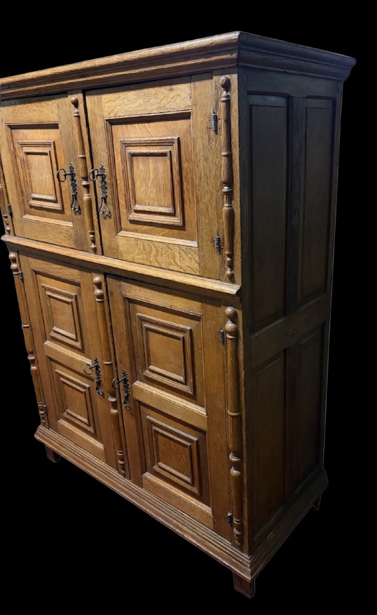 A Four-door Cabinet Made Of Bleached Oak -photo-4