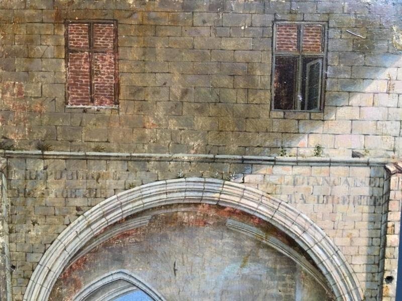 Petite Peinture H/p Scène " Caserne " Vers 1800-photo-3