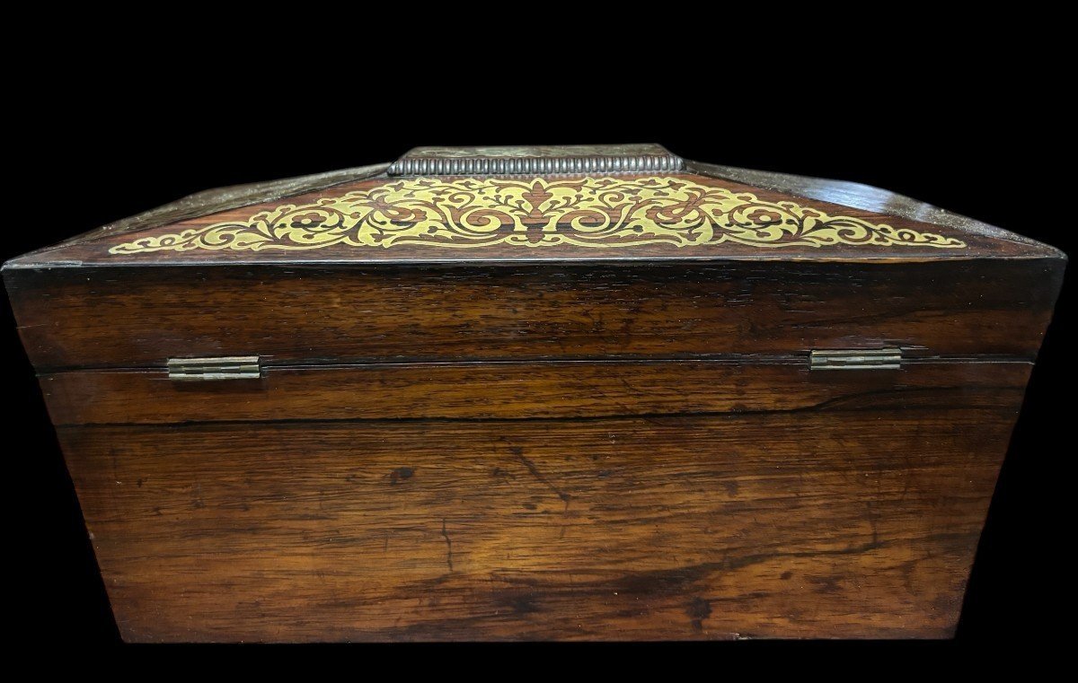 19th-century Tea Box With Boulle Marquetry.-photo-7