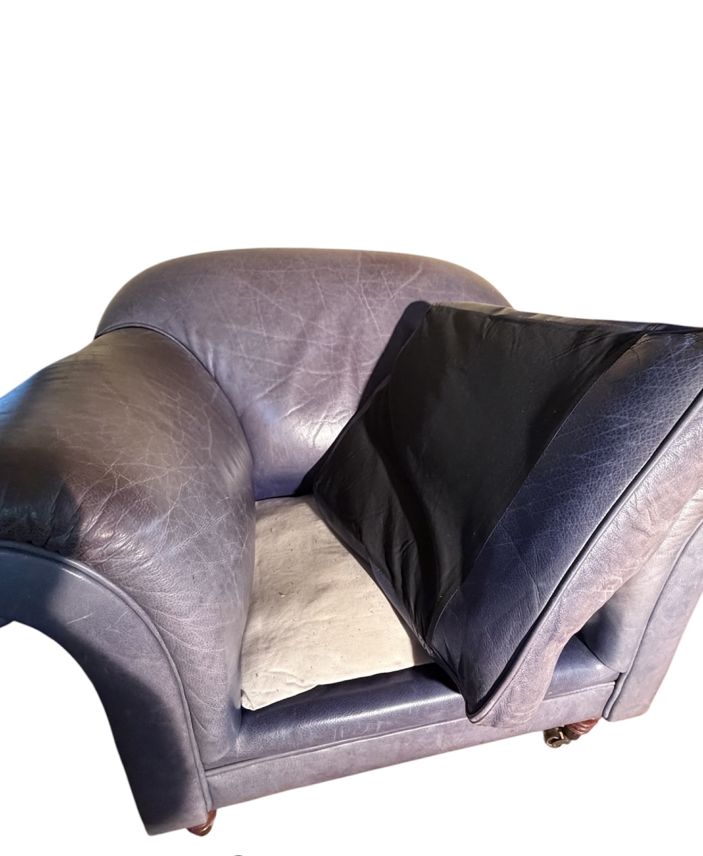 Grand fauteuil en cuir très confortable -photo-2