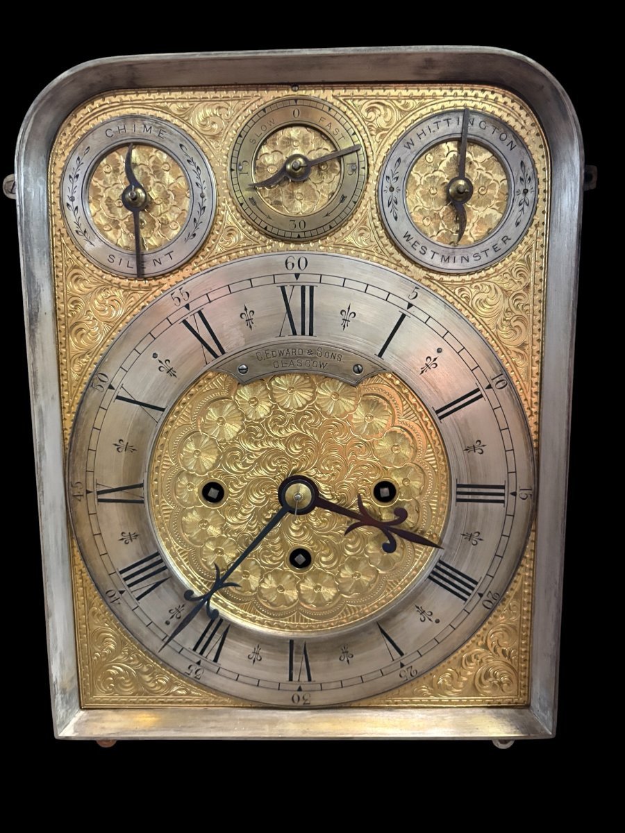 "8-bell" Clascow Bracket Clock, 19th Century.-photo-1