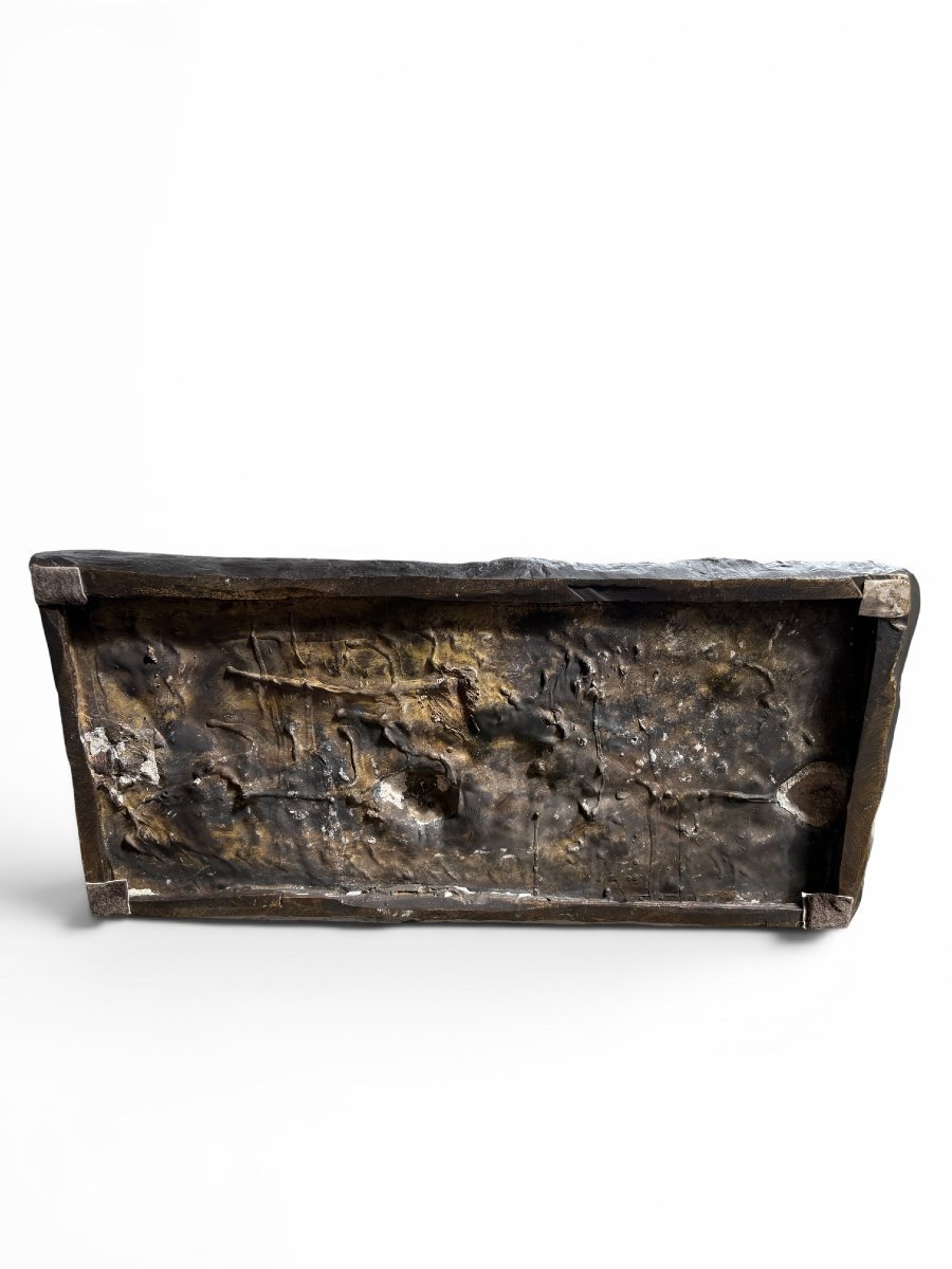 Sculpture d'une panthère en bronze, XXe siècle.-photo-8