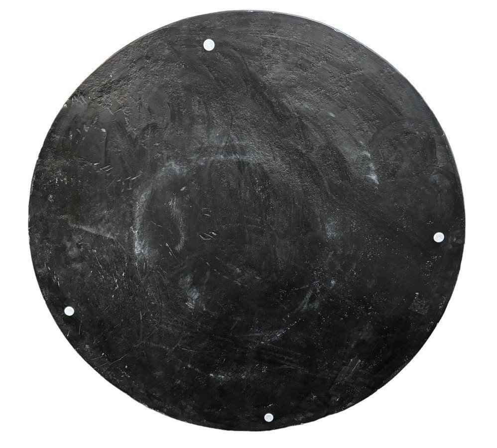 Large Round Table Top In Italian Pietra Dura With Floral Design, 20th Century.-photo-7