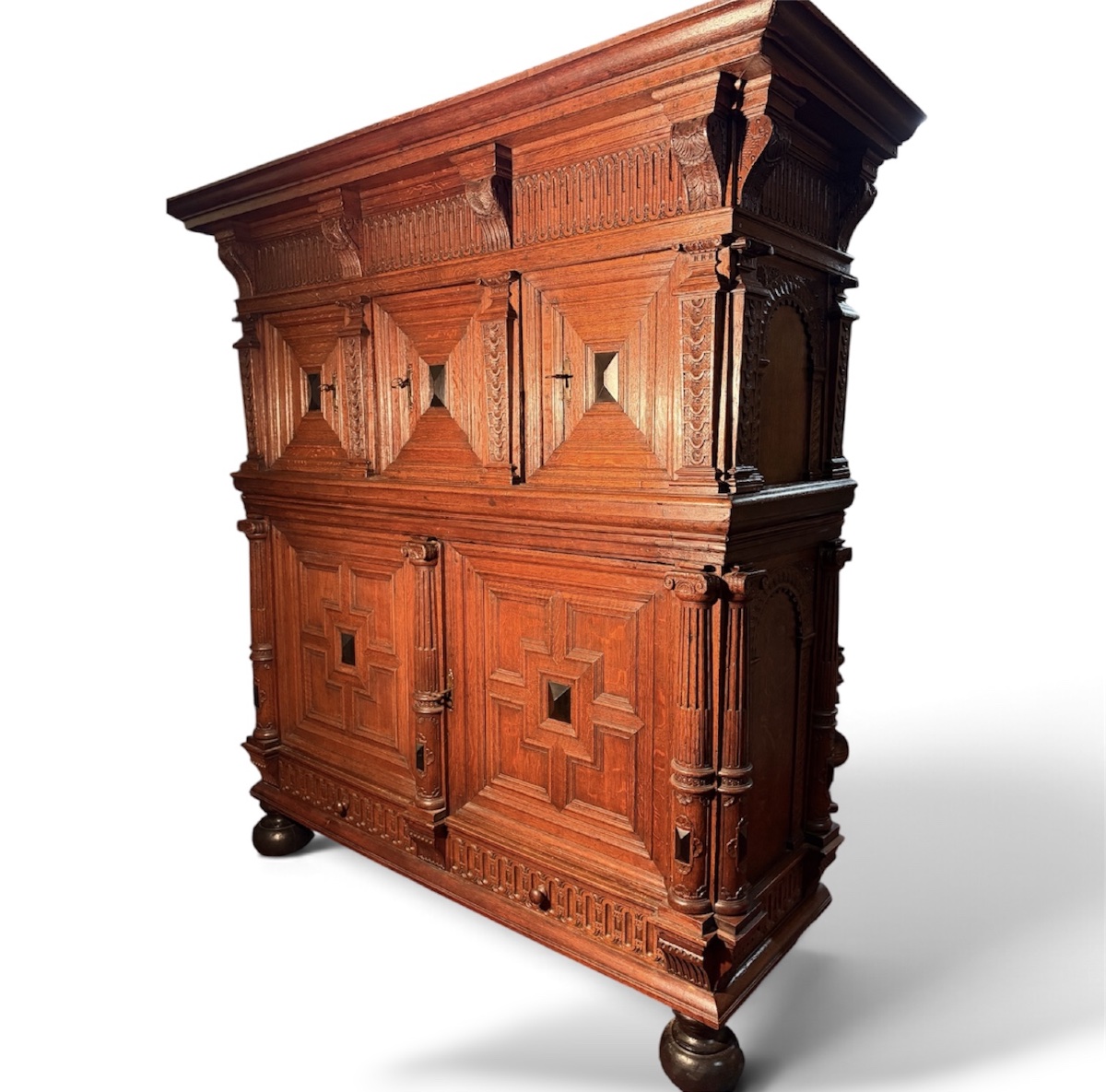 A 17th-century Five-door Oak Cabinet 