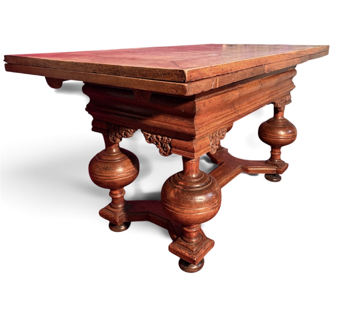 A 17th-century Baroque Table With Ball-shaped Legs.-photo-2