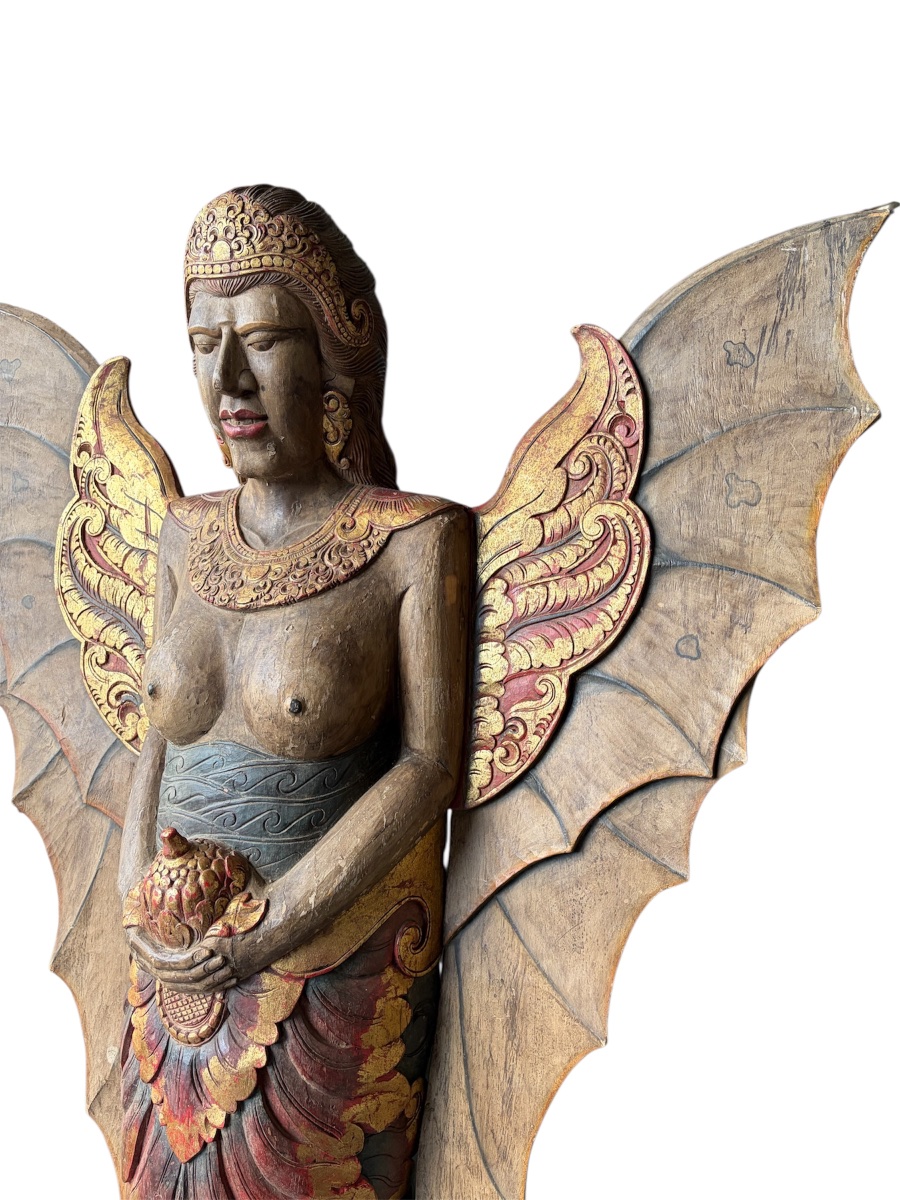 Large Sculpture, 194 Cm Tall, From Southeast Asia.-photo-2