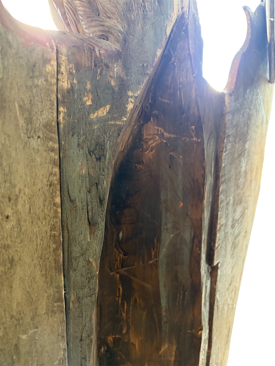 Large Sculpture, 194 Cm Tall, From Southeast Asia.-photo-1