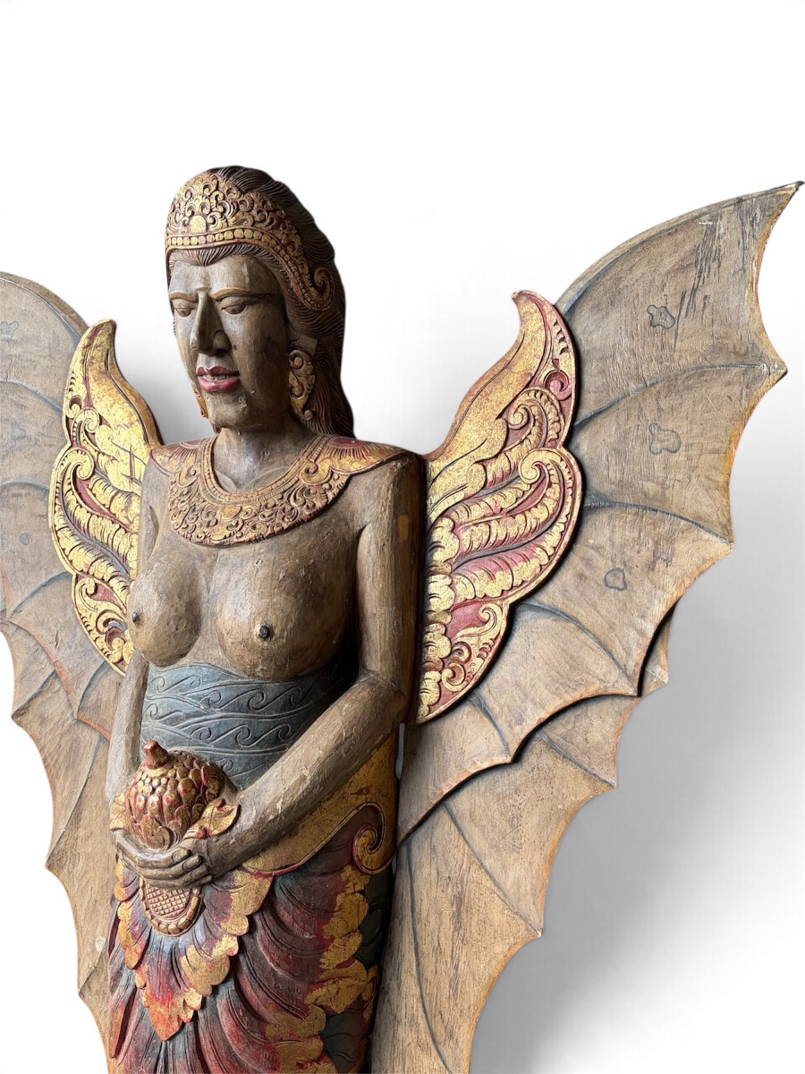 Large Sculpture, 194 Cm Tall, From Southeast Asia.-photo-3