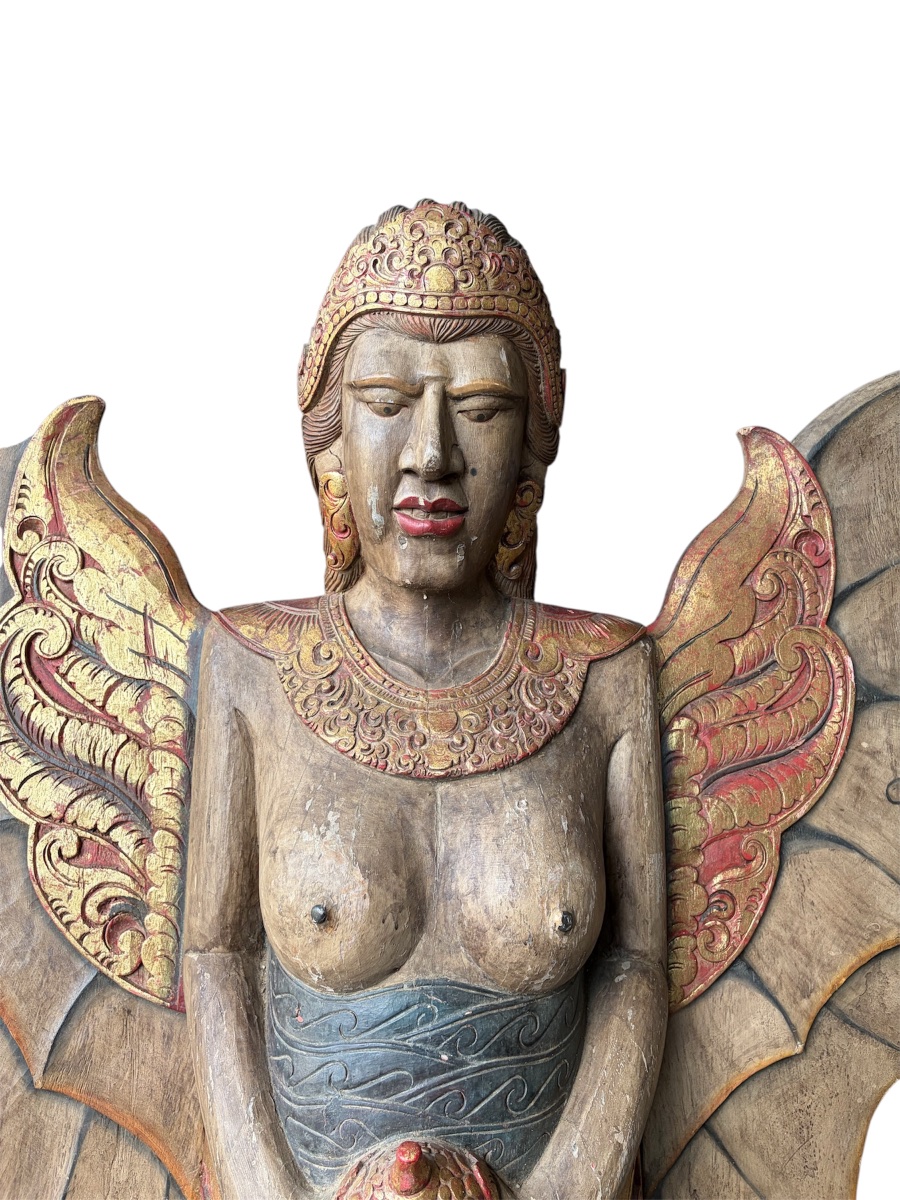 Large Sculpture, 194 Cm Tall, From Southeast Asia.-photo-4