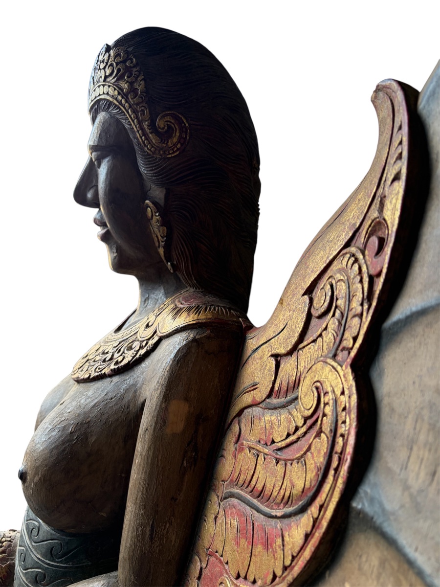 Large Sculpture, 194 Cm Tall, From Southeast Asia.-photo-7
