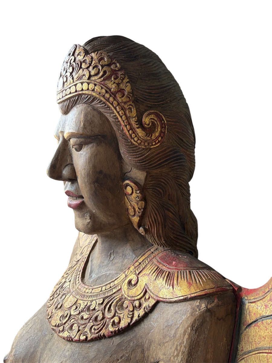 Large Sculpture, 194 Cm Tall, From Southeast Asia.-photo-8