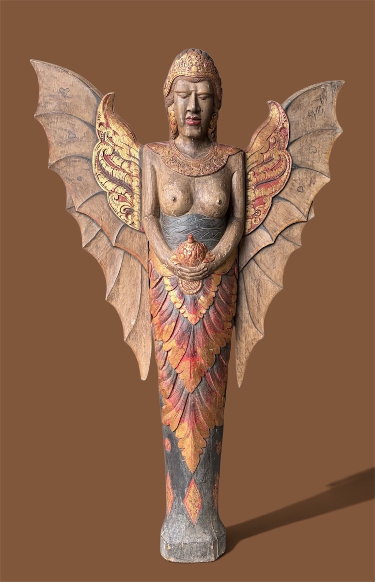 Large Sculpture, 194 Cm Tall, From Southeast Asia.